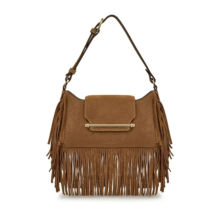Strathberry Multrees Omni Suede Shoulder Bag