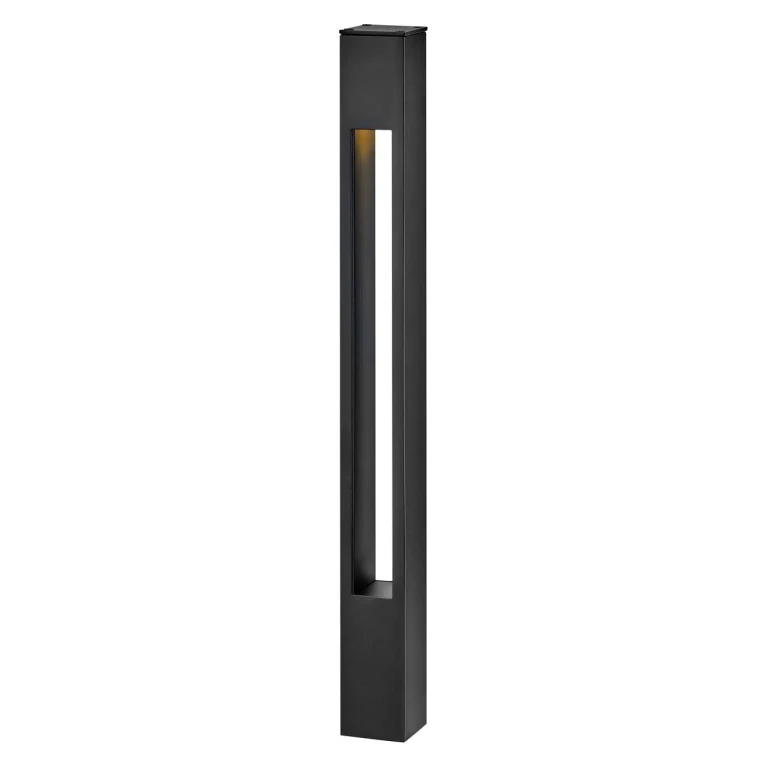 Satin Black LED Bollard from the Atlantis Collection