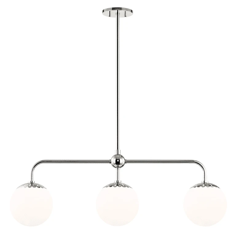 Mitzi Paige 3-Light 37" Kitchen Island Light in Polished Nickel