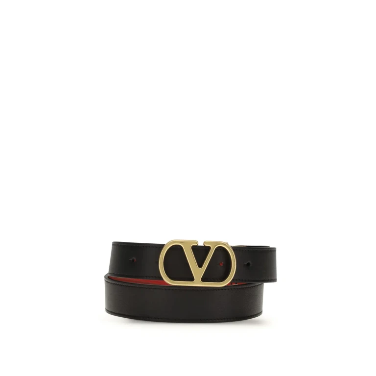 Reversible Leather Belt With The Vlogo Signature