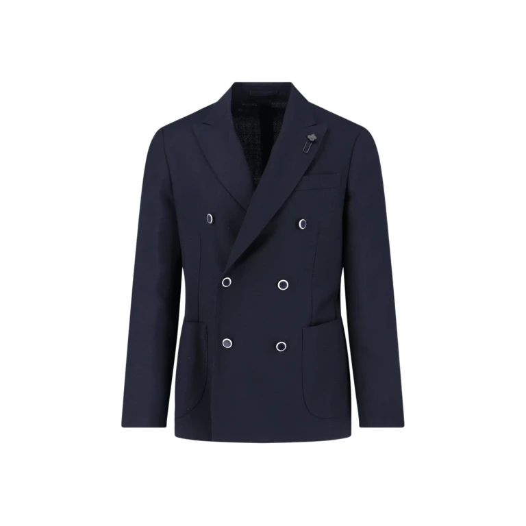 Blazer doppiopetto blu Lardini