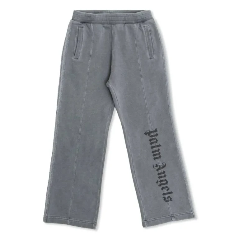 Palm Angels Kids Logo Print Faded Sweatpants