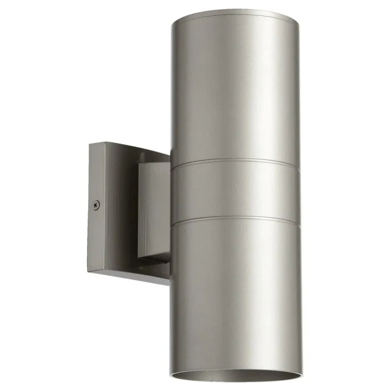 Quorum Cylinder 2-Light 12" Outdoor Wall Light in Graphite