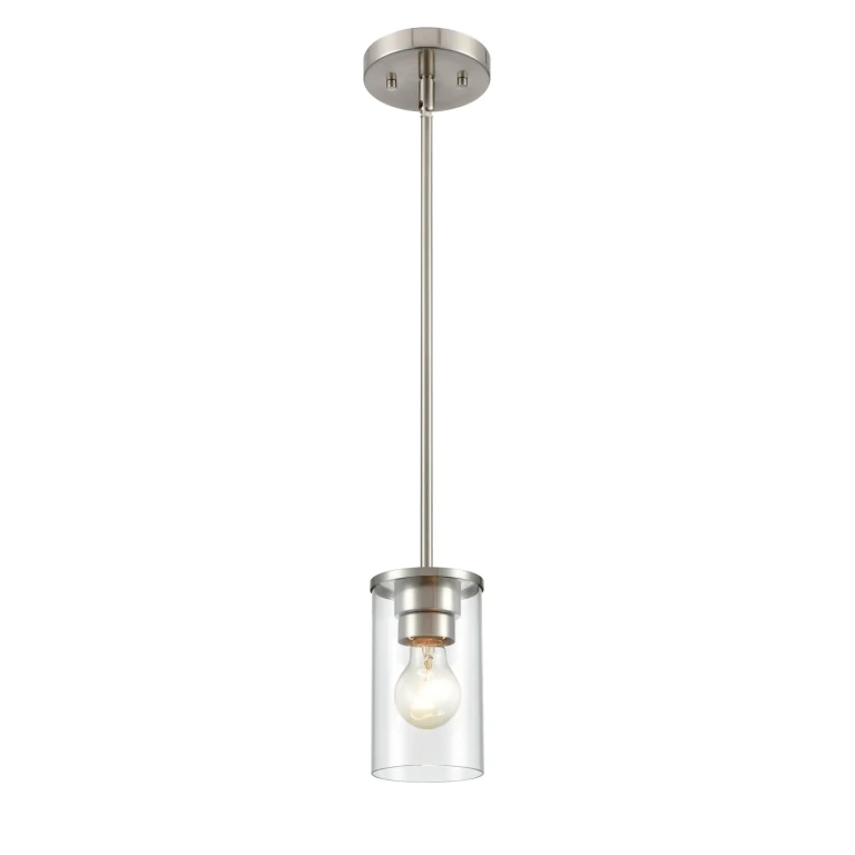 Brushed Nickel One Light Pendant from the Verlana Collection