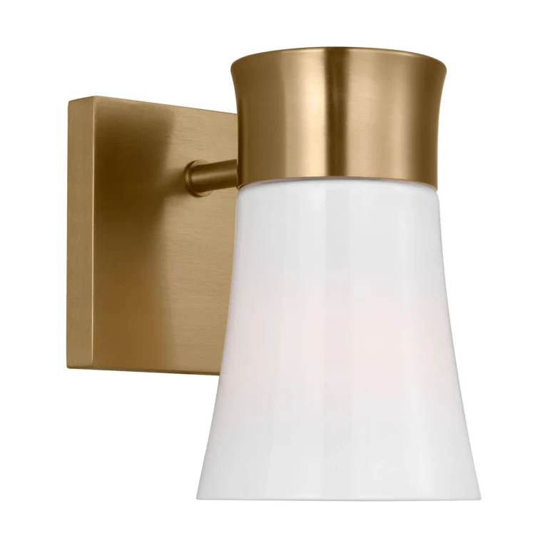 Satin Brass Bathroom Vanity Light from the Roy Collection