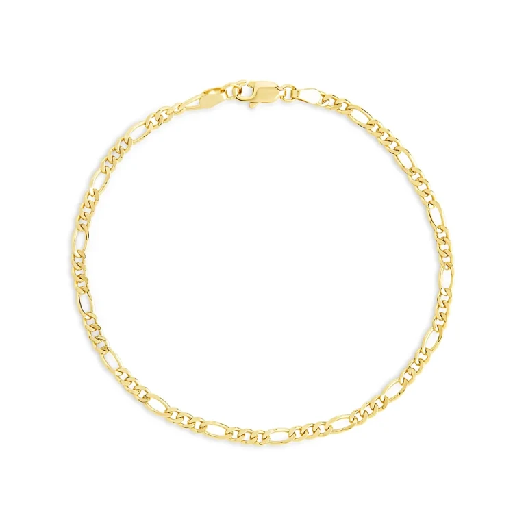 Sterling Forever Figaro Chain Bracelet