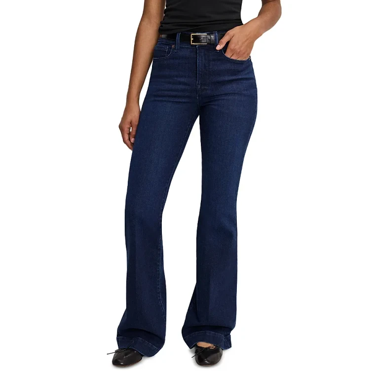 Good American Good Legs Flare Compression Jeans in Indigo1150
