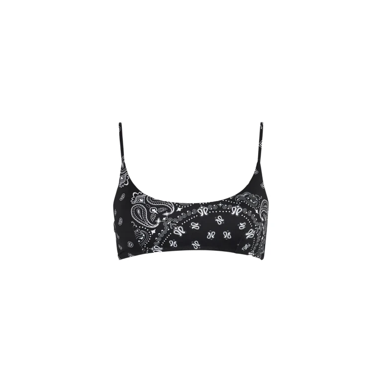 MC2 Saint Barth Veronika Bandana Print Triangle Bikini Top With Charms