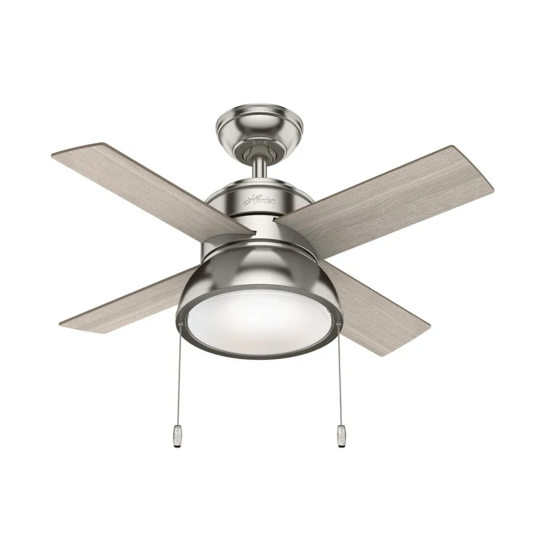 Brushed Nickel 36"Ceiling Fan from the Loki Collection