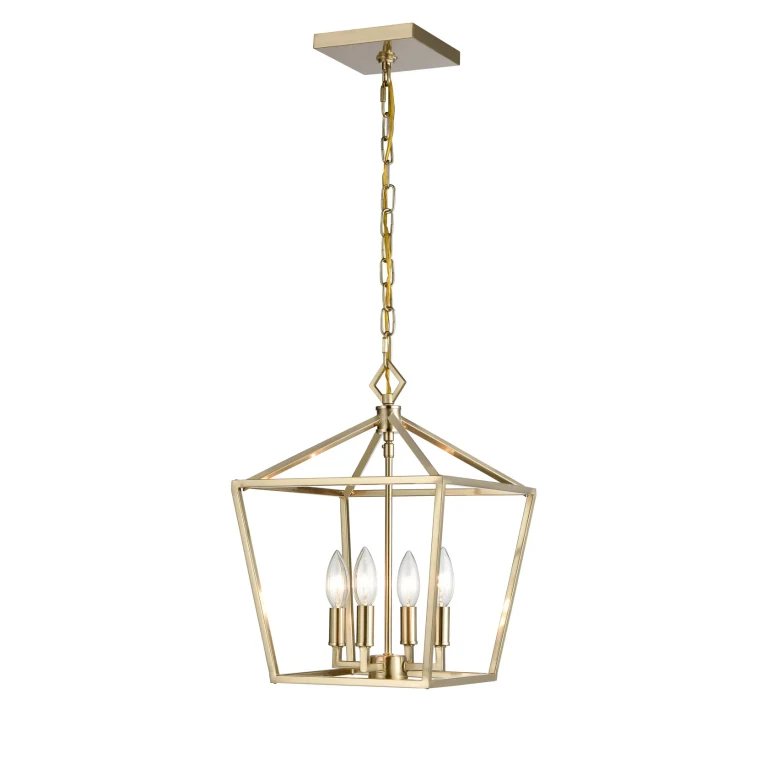 Millennium 4-Light Pendant Light in Modern Gold