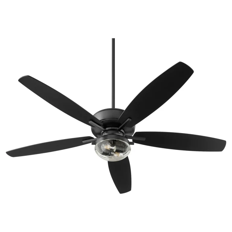 Textured Black 52"Patio Fan from the Breeze Patio Collection