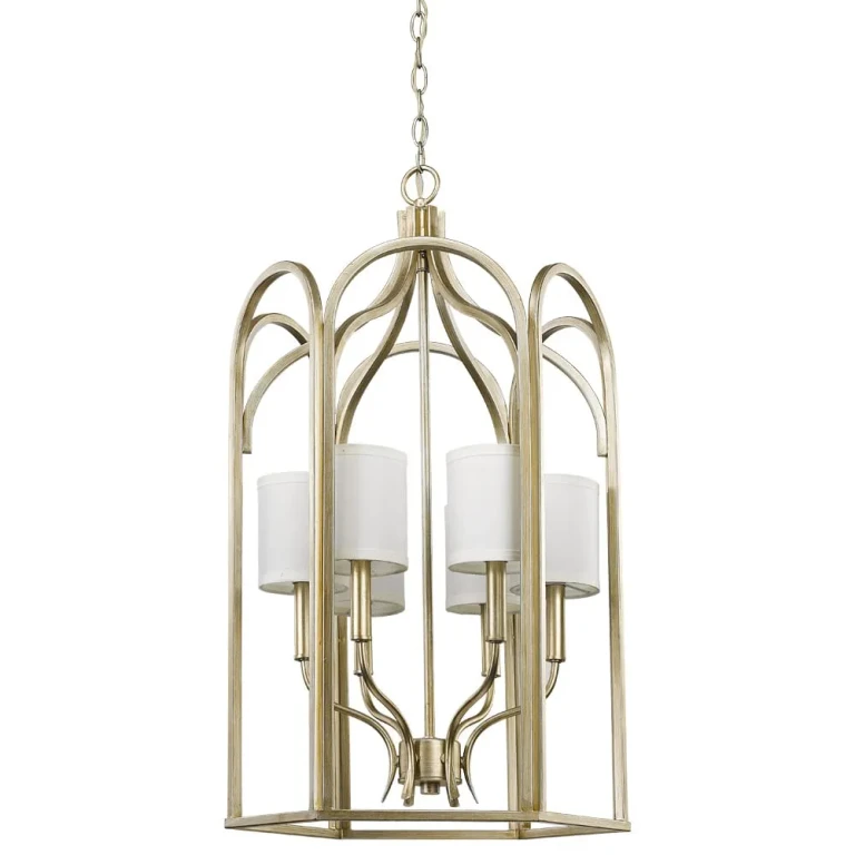 Washed Gold Six Light Foyer Pendant from the Ellie Collection