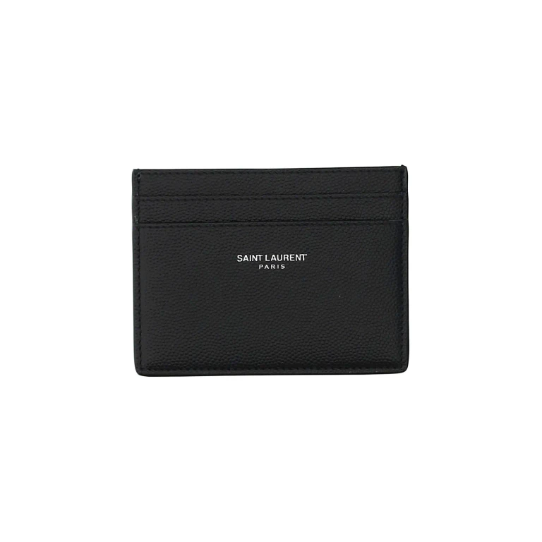 Portacarte Saint Laurent in pelle nera