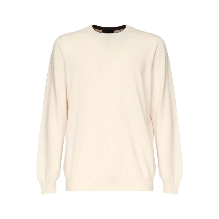 Fay Pull Col Rond - Blanc