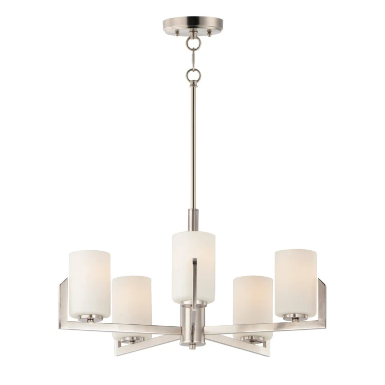 Maxim Dart 5-Light Transitional Chandelier in Satin Nickel - 21286SWSN