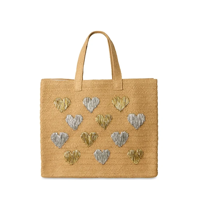Btb Los Angeles Be Mine Straw Tote