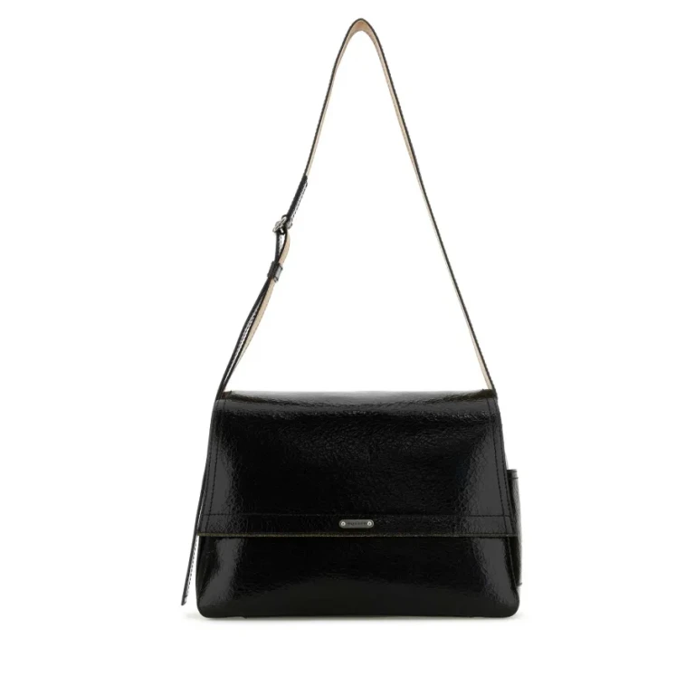 Alexander Mcqueen Black Leather The Slouch Crossbody Bag