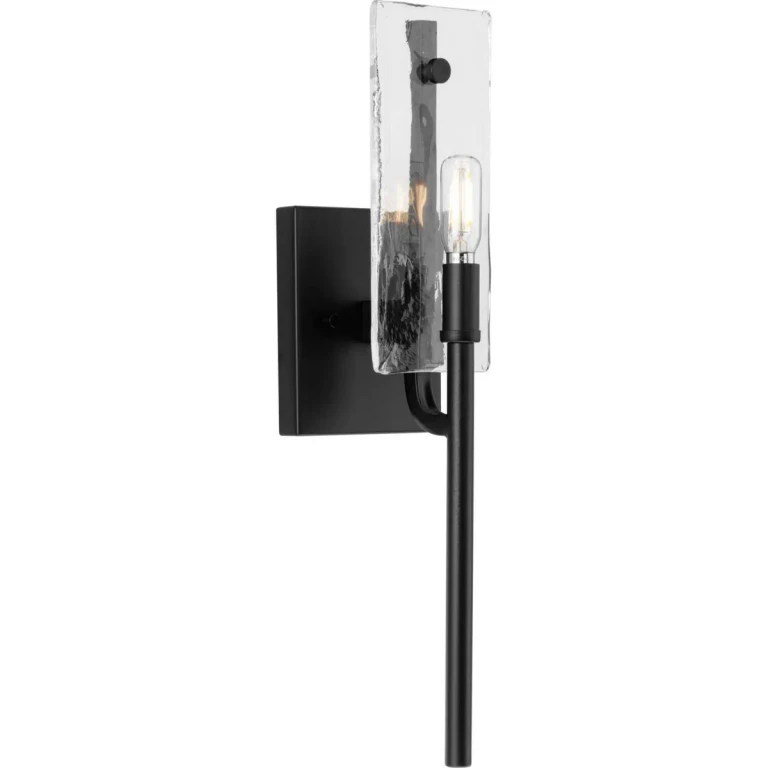 Matte Black One Light Wall Bracket from the Rivera Collection