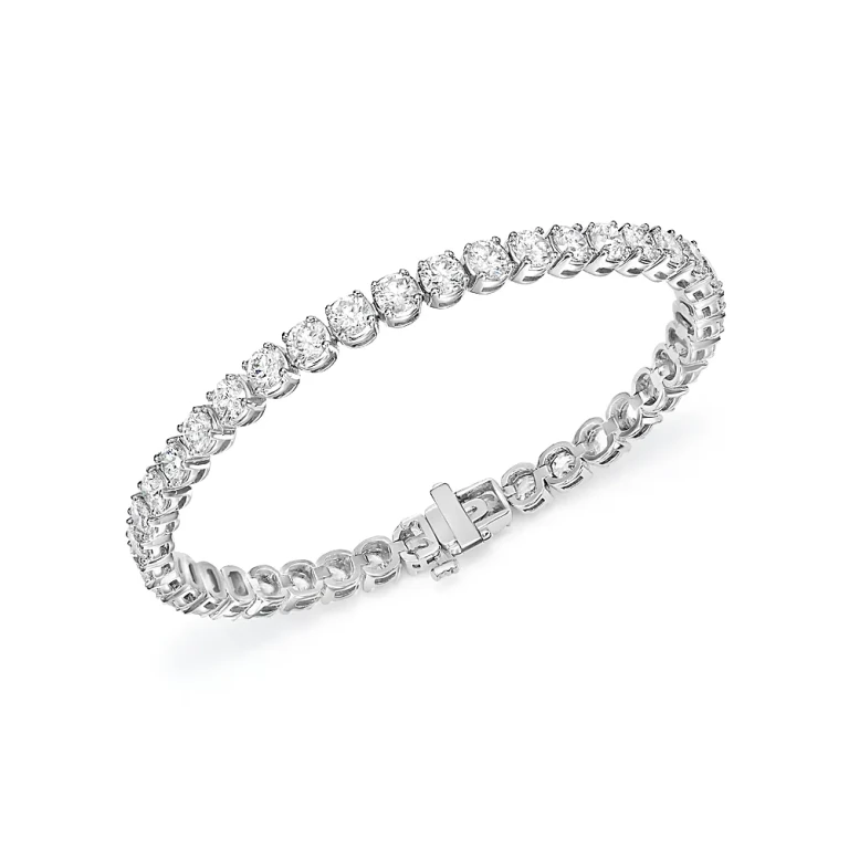 Certified Diamond Tennis Bracelet in 14K White Gold, 6.0 tcw