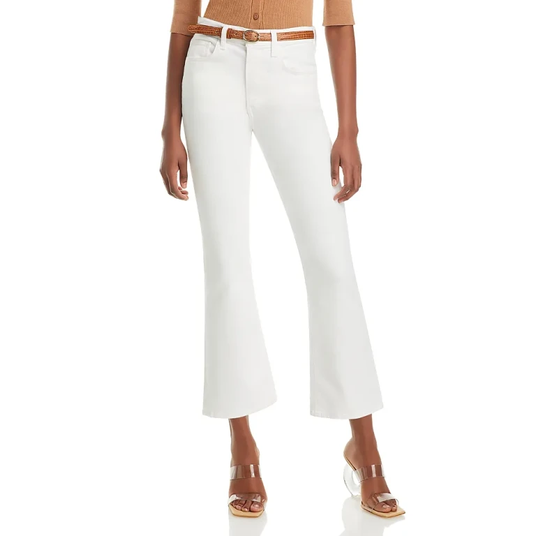 Joe's Jeans The Callie High Rise Cropped Flare Jeans in White