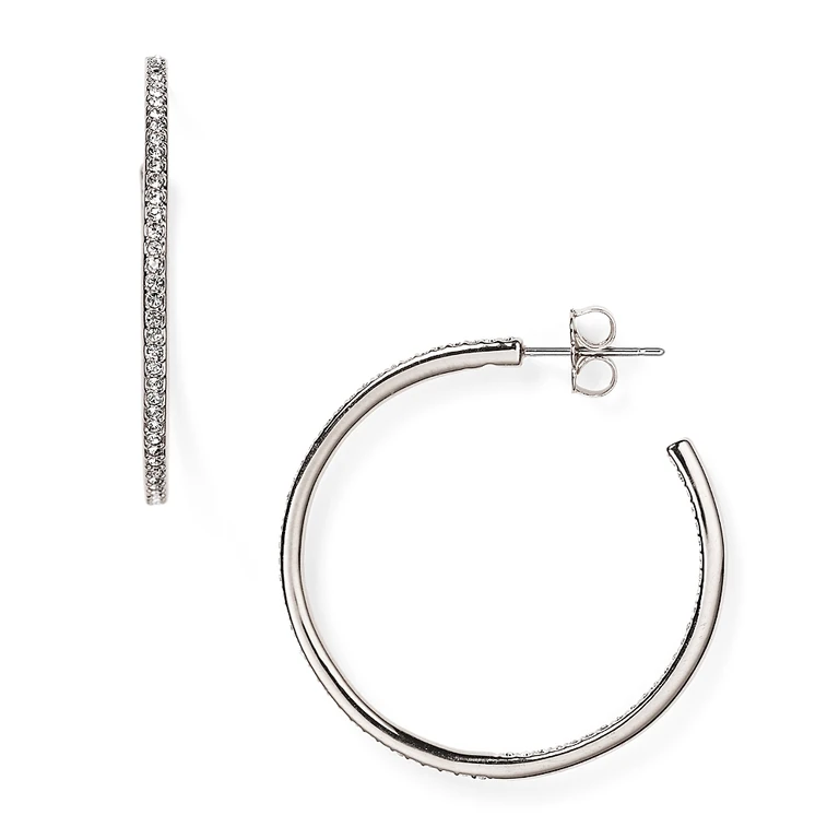 Nadri Pave Hoop Earrings