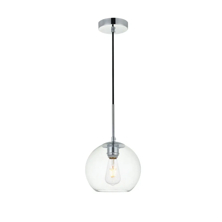 Chrome One Light Pendant from the BAXTER Collection