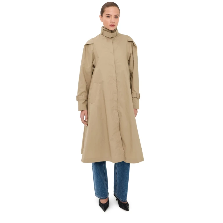 Bite Studios Chet Light Cotton Trench Coat Barley 40