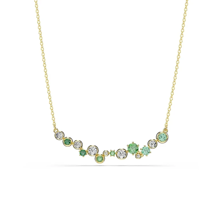 Swarovski Constella White & Green Crystal Collar Necklace, 14.87-18.87