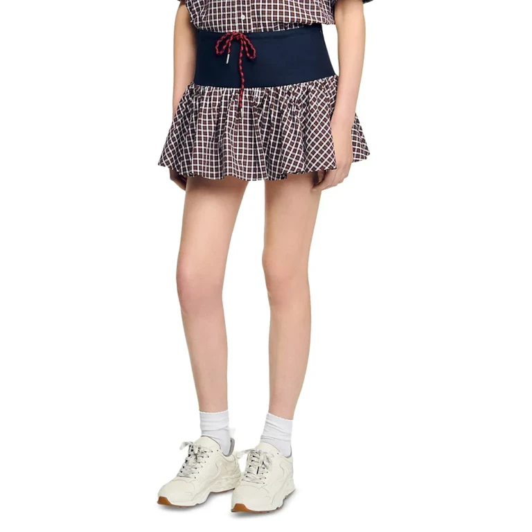 Sandro Checkered Skort