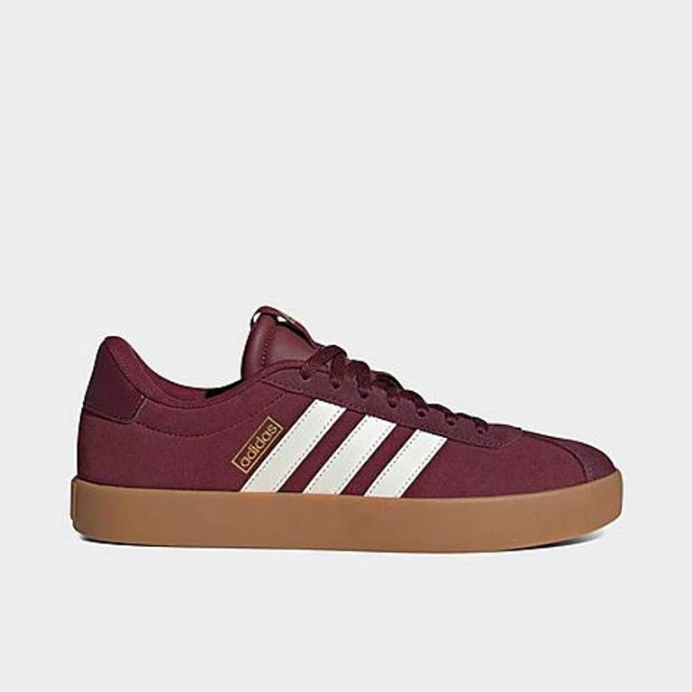 adidas Men's VL Court 3.0 Casual Shoes in Shadow Red/Off White/Maroon Size: 8.5