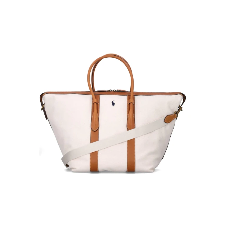 Polo Ralph Lauren Canvas Leather Xl Tote
