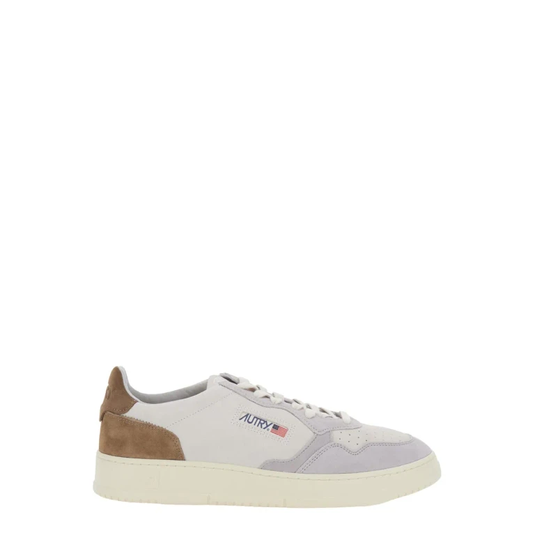 Autry medalist Grey Sneaker Low Top With Logo Patch On The Tongue And Suede Details For Men