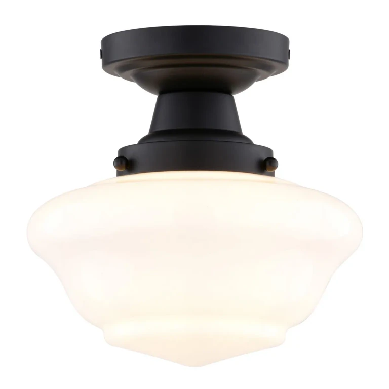 Matte Black Semi-Flush Mount from the Eastgate Collection