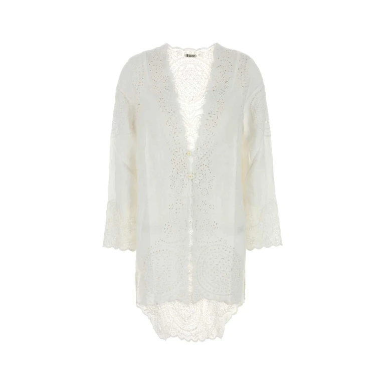 Bode White Linen Belvoir Blouse