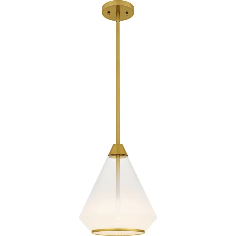 Brushed Gold Mini Pendant from the Haze Collection