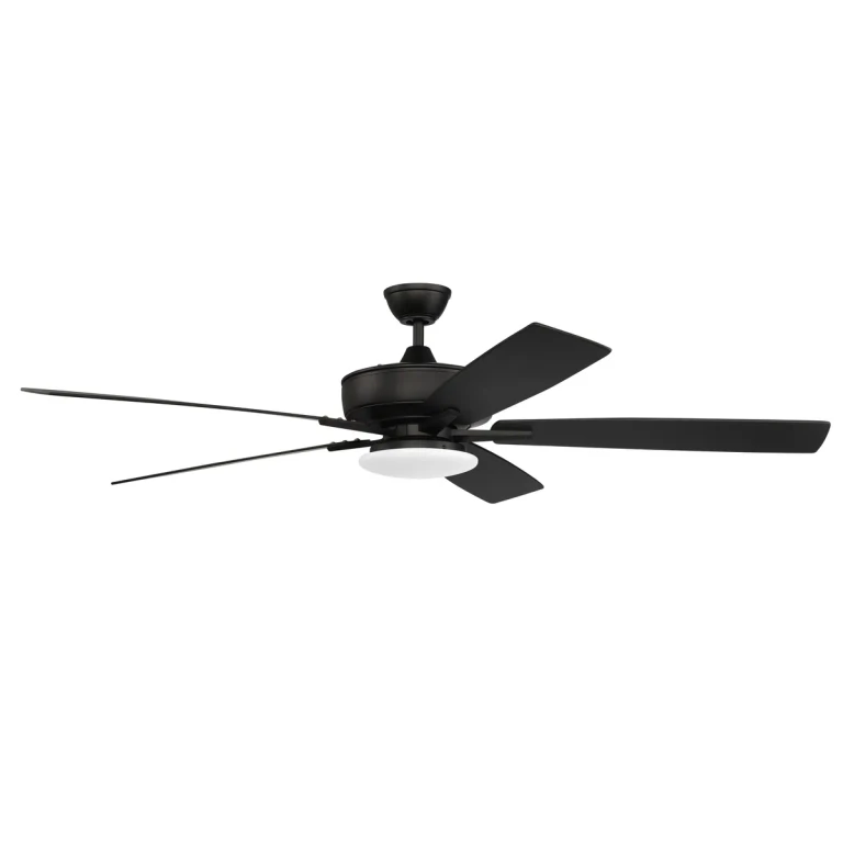 Flat Black 60"Ceiling Fan from the Super Pro 112 Collection