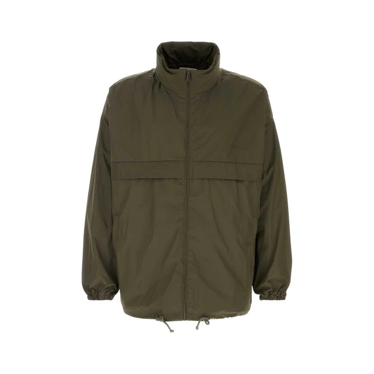 Saint Laurent Army Green Polyester Windbreaker Vertkaki Giubbini - Men
