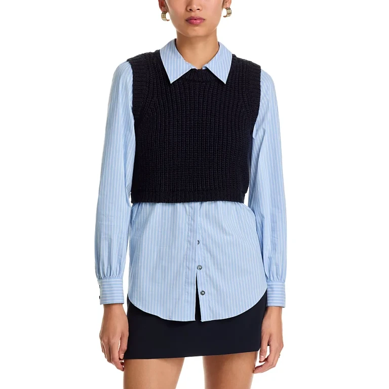 Cinq a Sept Mara Shaker Pullover Sweater