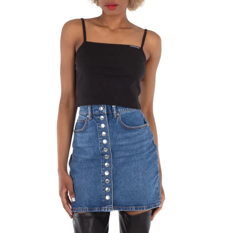 T by Alexander Wang Ribbed-Knit Cotton Cami Top