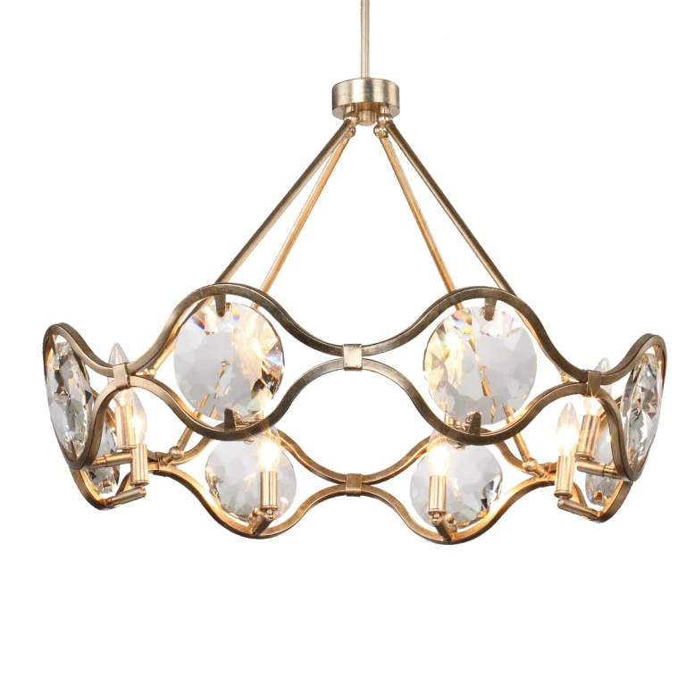 Crystorama Quincy 8-Light 30" Traditional Chandelier in Distressed Twilight