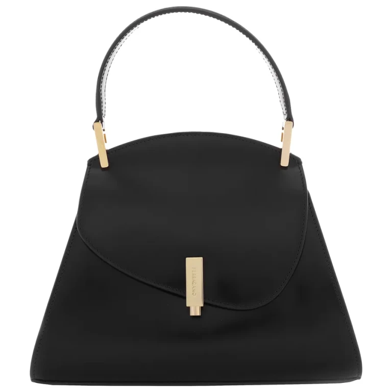Ferragamo Prisma Asymmetrical Geometric Flap Small Handbag