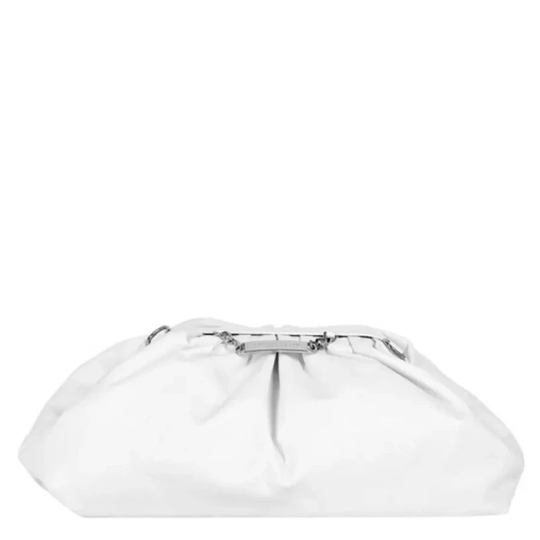 Philipp Plein Embossed Monogram Leather Pillow Bag In White