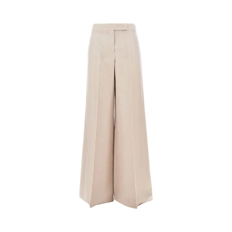 MAX MARA Linen taffetà pants Woman 42