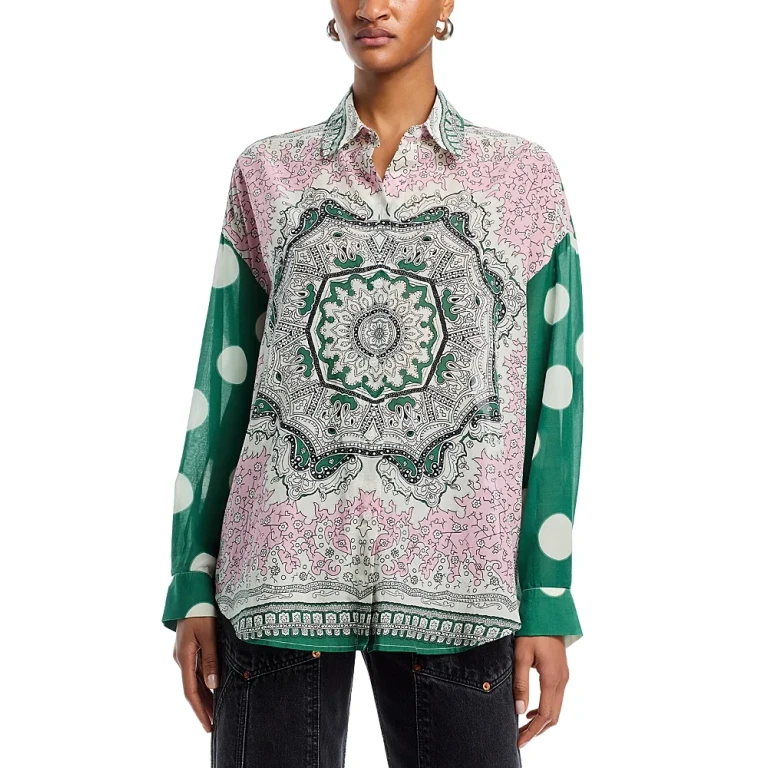 Essentiel Antwerp Paisley Print Button Front Shirt