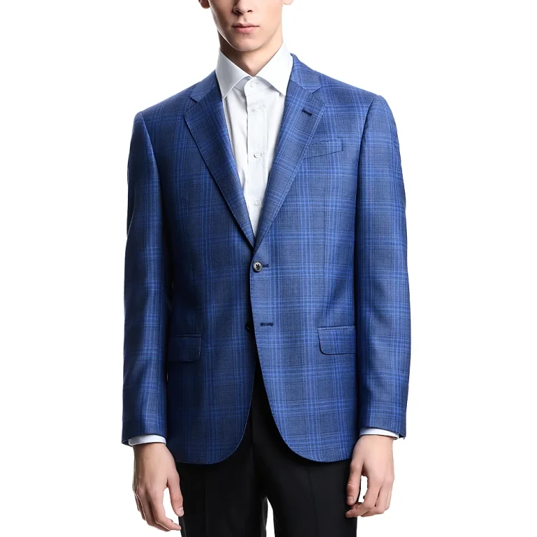 Emporio Armani Regular Fit Plaid Blazer