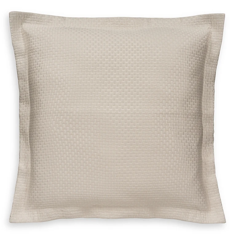 Dea Luxury Linens Villa Seta Cotton-Silk Matelasse Euro Sham