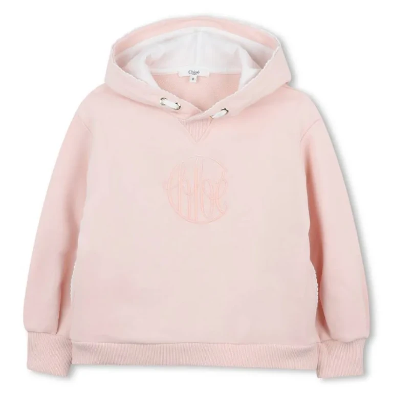 Chloe Kids Logo Hooded Cropped Sweatshirt