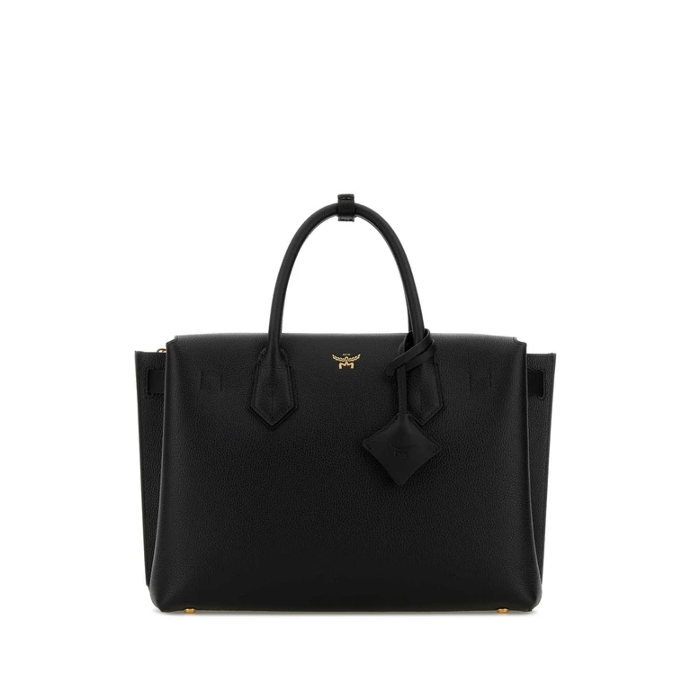 MCM Black Leather Milla Handbag Borse A Mano - Women