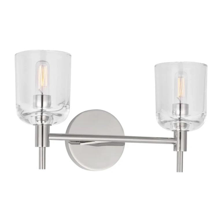 Polished Nickel Bathroom Vanity Light from the Hartley Collection