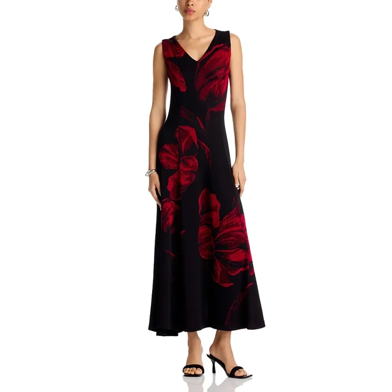 Misook Sleeveless Asymmetrical Hem Dress